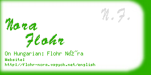 nora flohr business card